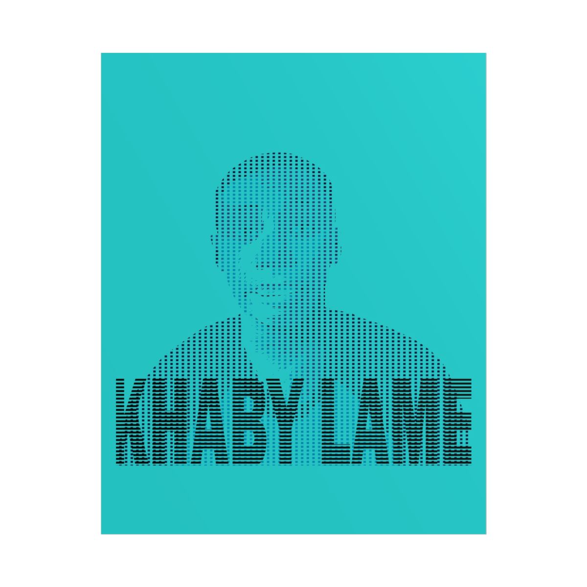 Dot Portrait Text Poster | Rolled Poster | Khaby Lame