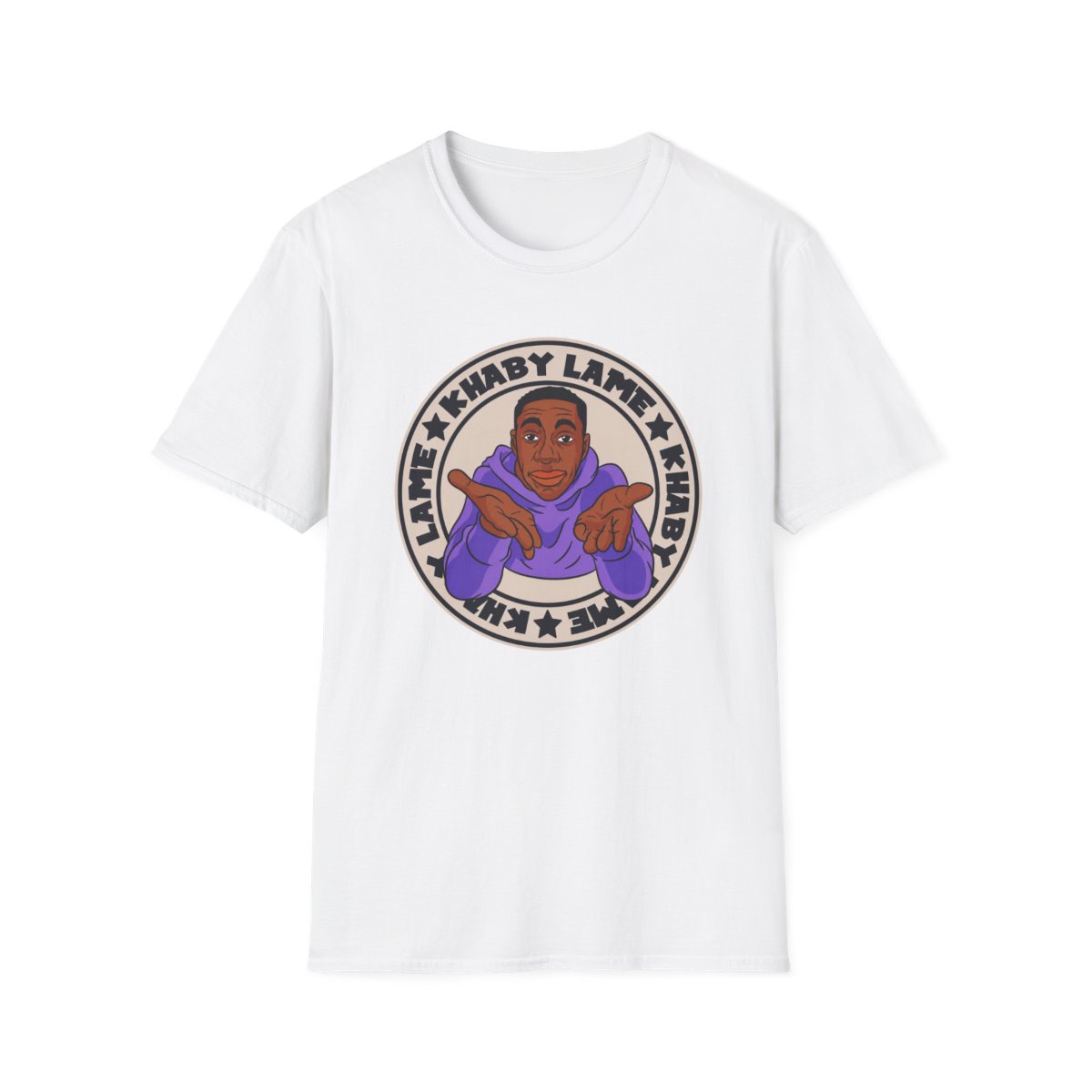 Khaby Lame Illustration T-Shirt | Funny Meme Character Tee | Khaby Lame - Khaby Lame official T-Shirts merch