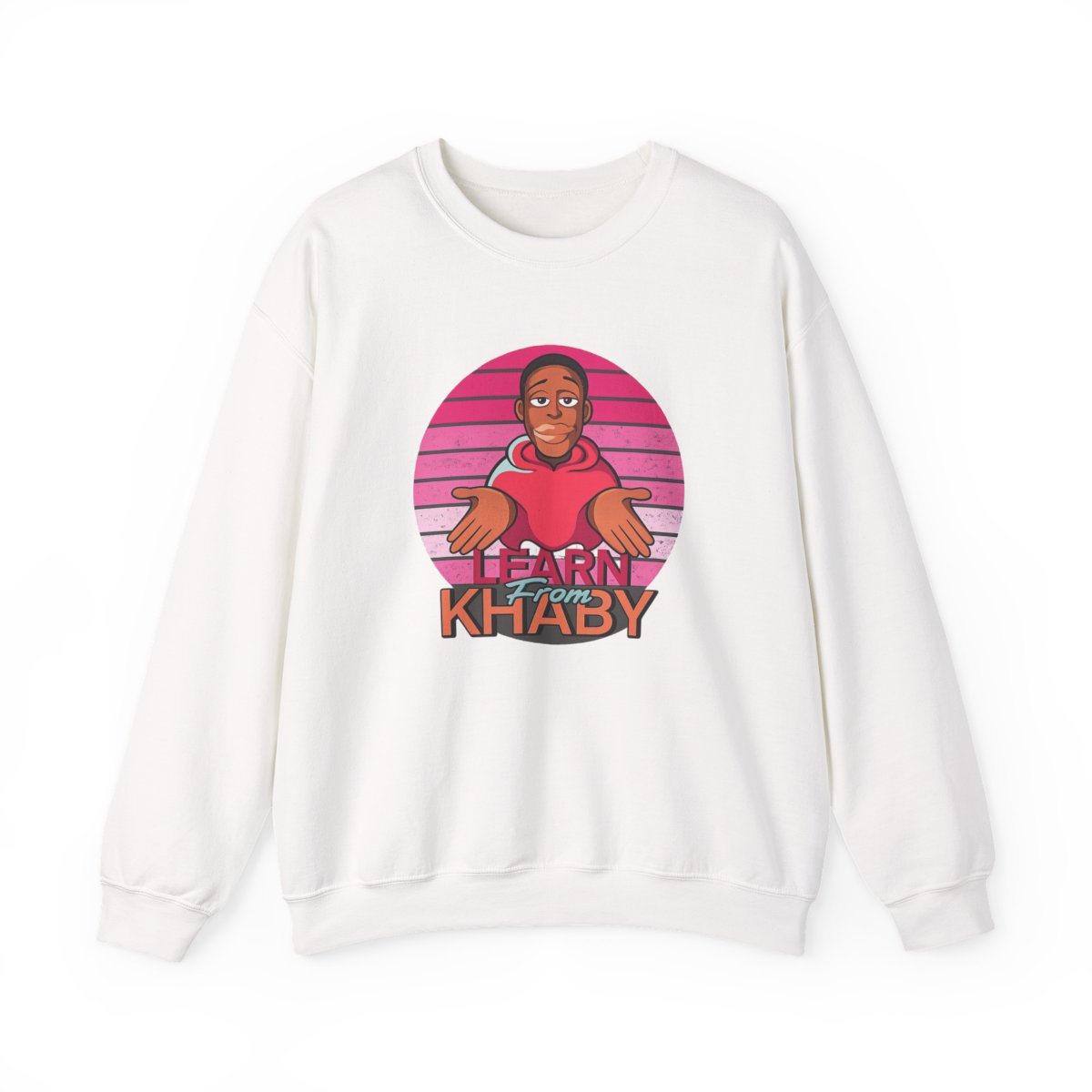 Earn From Khaby Crewneck Sweatshirt | Cartoon Khaby Illustration | Khaby Lame - Khaby Lame official Sweatshirts merch